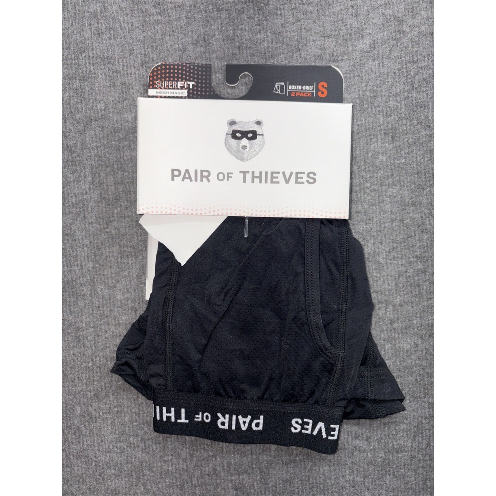 One Pair Size Small Super‎ Fit Pair Of Thieves Black Boxer Briefs